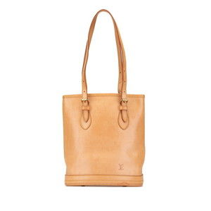 LOUIS VUITTON Beige Leather Pouch